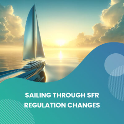 sfr investments banner boat sailing at sunset